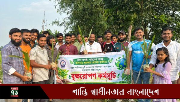 শিবচরের টেংরামারীতে দেশ সংগঠনের বৃক্ষরোপণ ও তালের বীজ বপন কর্মসূচি